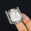 Natural Geode Agate Druzy Gemstone 925 Silver Statement Ring Size 6.5 For Girls