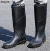 Модные резиновые сапоги мужские бот зимние рыболовные сапоги рабочие нескользящие резиновые туфли теплые галоши водонепроницаемая обувь резиновые сапоги зимние сапоги 2024