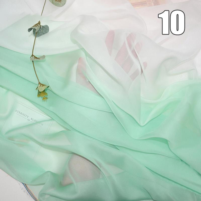 1/2/3M Ткань Шифон с Градиентом Органза Тюль Для DIY Платья Ханьфу Сценического Костюма Свадебной Вечеринки Декор Швейные Поделки