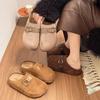 2025 Spring New Retro Bag Head Half Slippers Women's Outer Wear One-pedal Thick-soled Versatile Heelless Birkenloafers