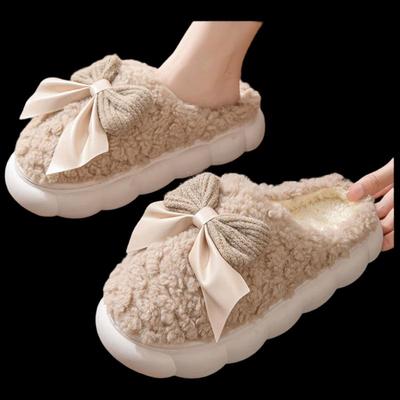 Хлопковые тапочки Jianixiong с бантиком