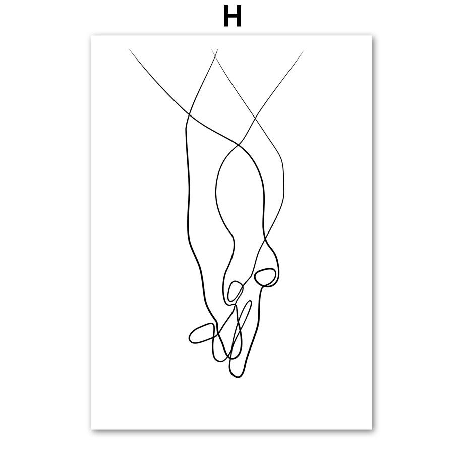 Настенная живопись на холсте, современный минималистский абстрактный силуэт, тело девушки, плакаты на скандинавскую тему и принты, настенные панно для декора гостиной