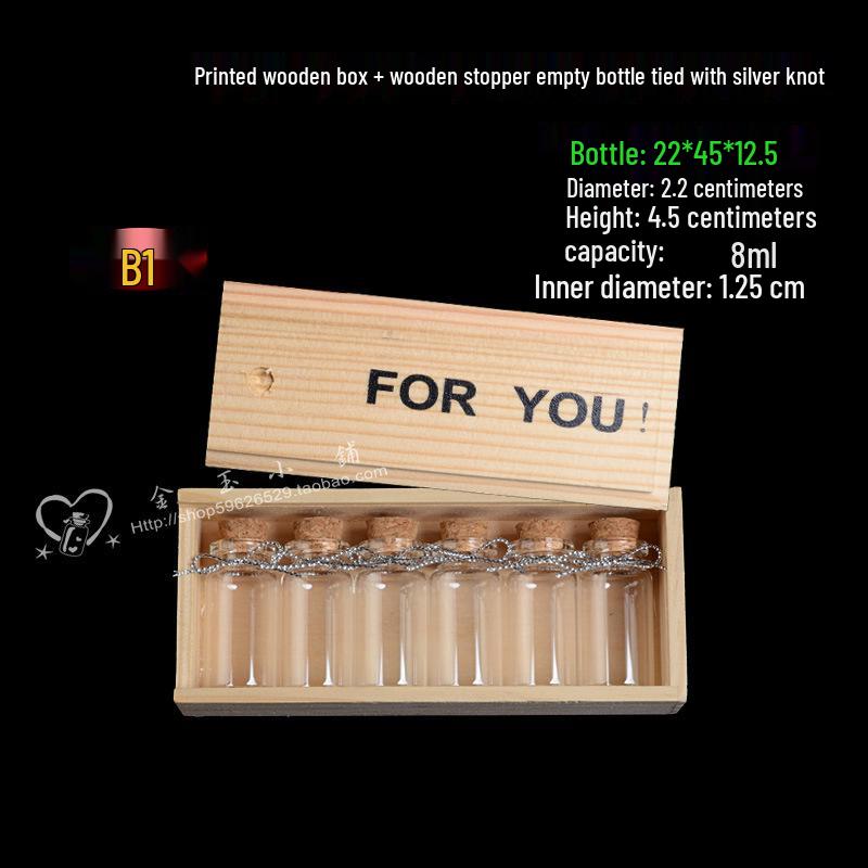 Agarwood Travel Bottle Set: Creative Gift with Wooden Box, Aluminum Lid & Wood Stopper.