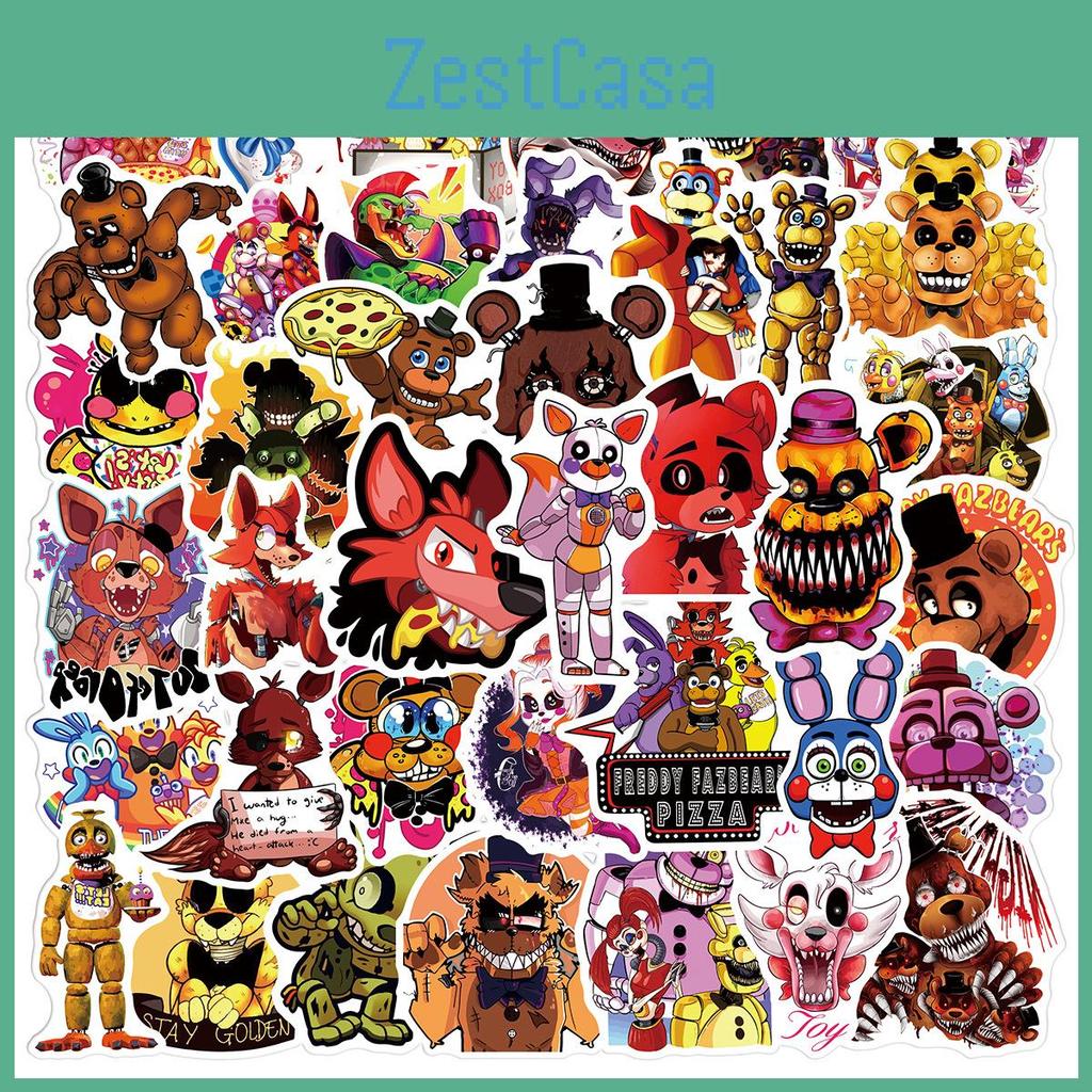 Fnaf Security Breach Мультяшная Игра Аниме Наклейки Для Багажа И Телефона