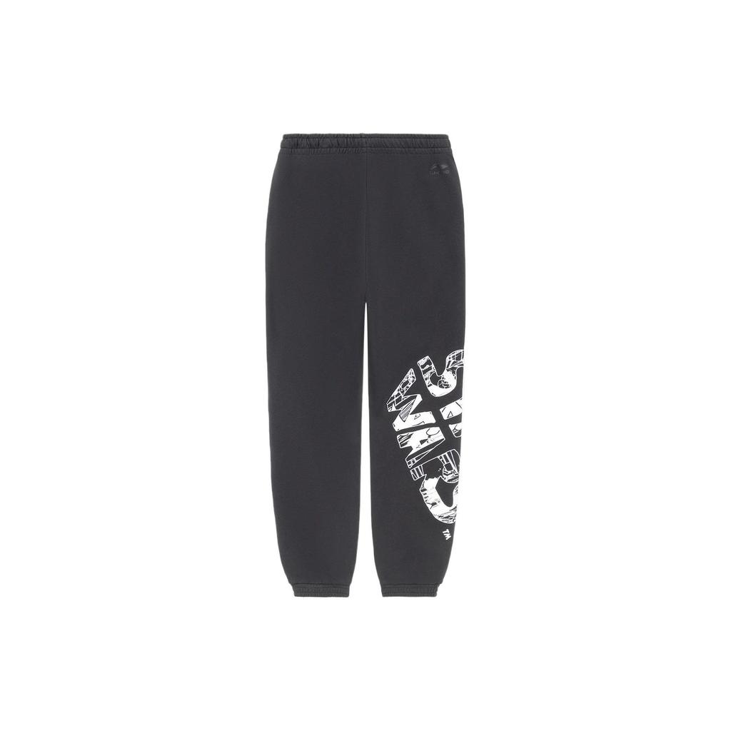 Li-Ning X Star Wars Letter Pattern Print Loose Casual Sweatpants Men Bottoms Black AKLS477-1