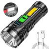 Mini LED Flashlight USB Rechargeable COB Flashlight Waterproof 4 Modes 500LM Outdoor Lighting for Hiking Emergency Searchlight