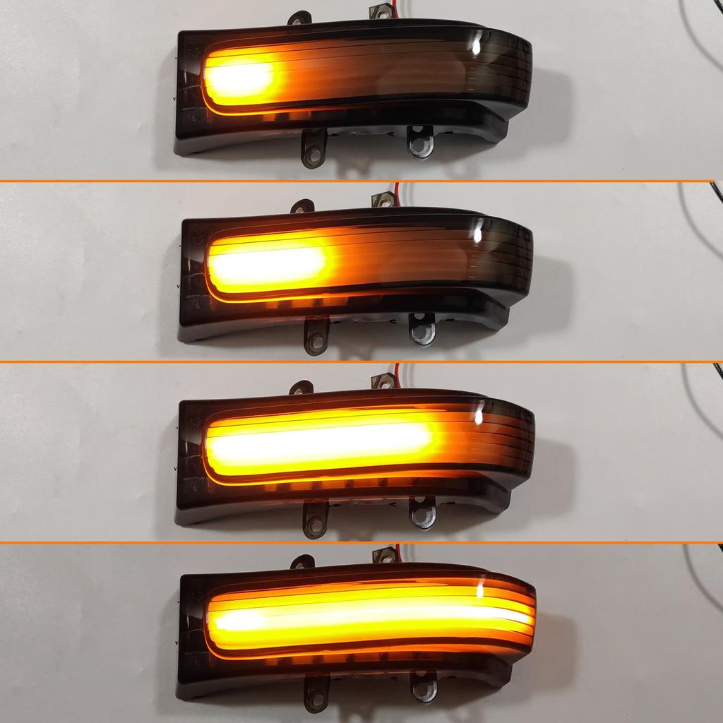 For Sienna Highlander RAV4 Previa Estima Alphard Vellfire Noah R70 XA30 4Runner Tacoma 2x LED Dynamic Turn Signal Indicator Lights