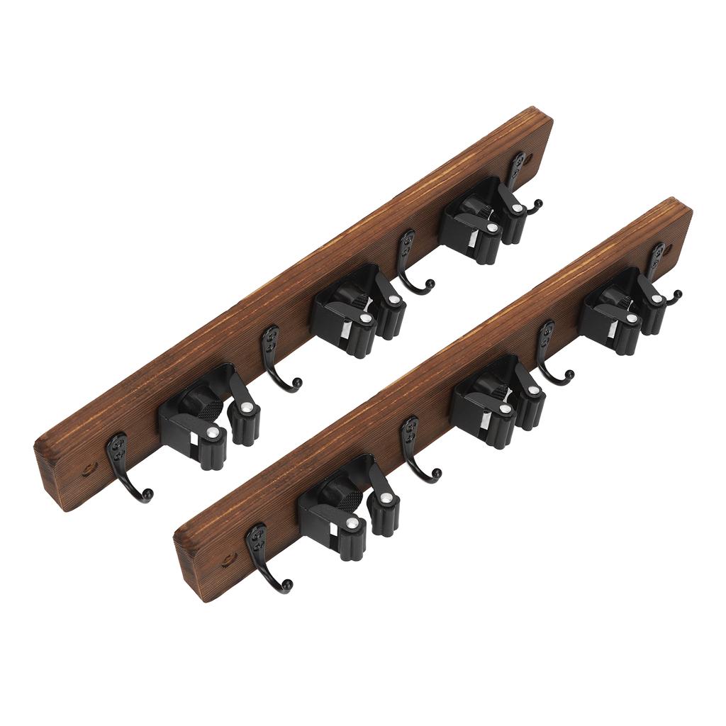 2 шт. держатель для швабры 3 позиции 4 крючка настенное крепление для швабры деревянная вешалка для швабры для ванной комнаты кухни