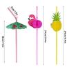 20PCS Disposable Plastic Straws for Beach Tropical Birthday Party Decoration Party Wedding Supplies Dining Table Decoration