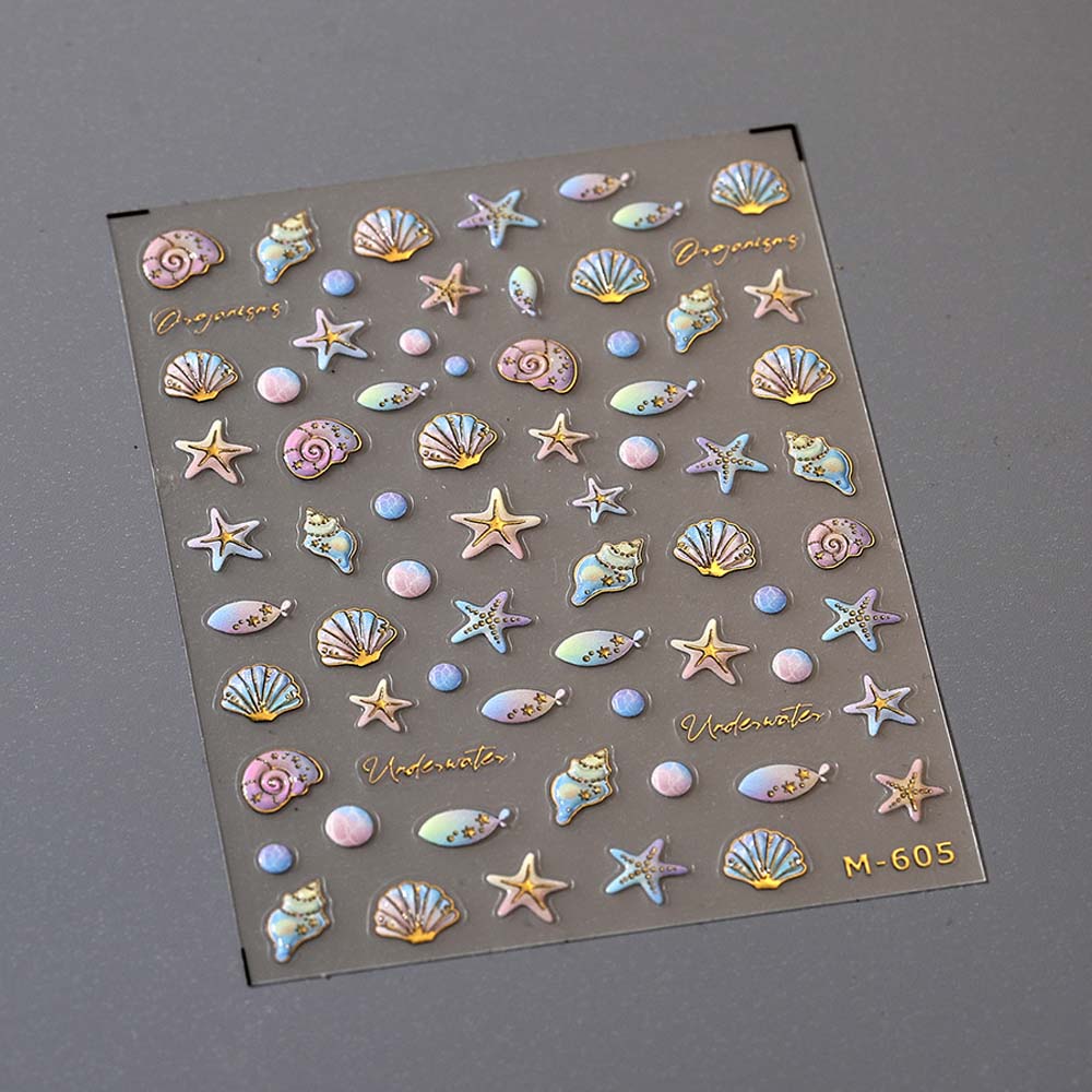 Dolphin Ocean Nail Decals Shells Ocean Nail Decorations Ocean Nail Stickers  Nail Salon