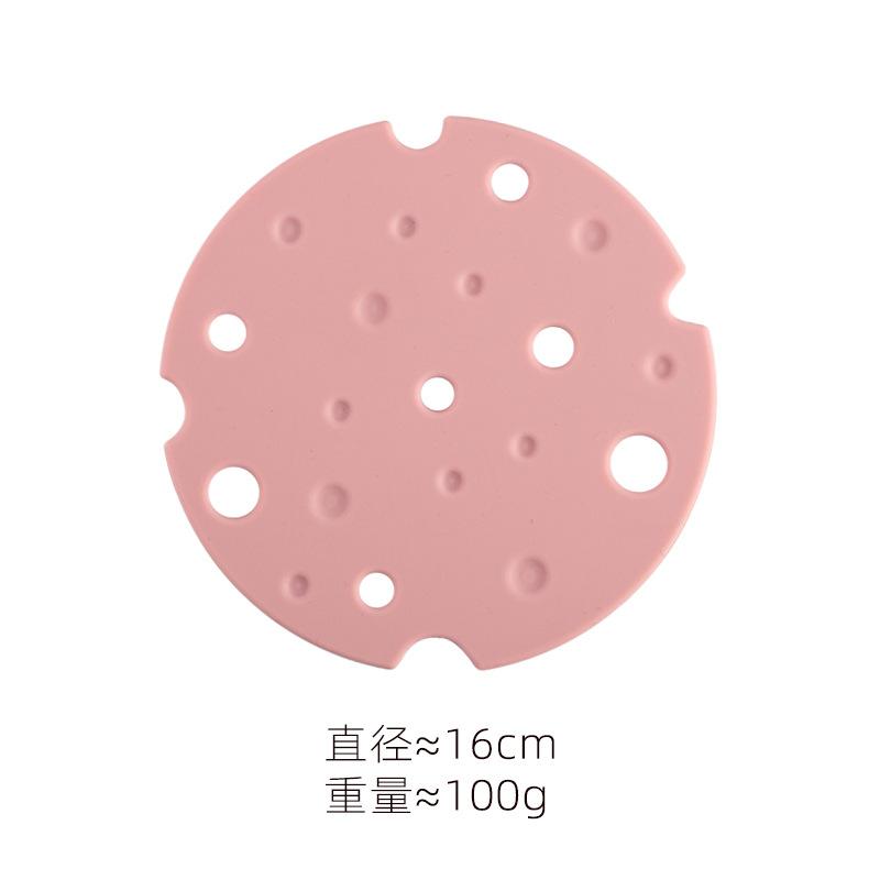 Cream Silicone Trivet Mat Heat Resistant Non Slip Pot Holder for Kitchen Countertop Table Hot Dishes