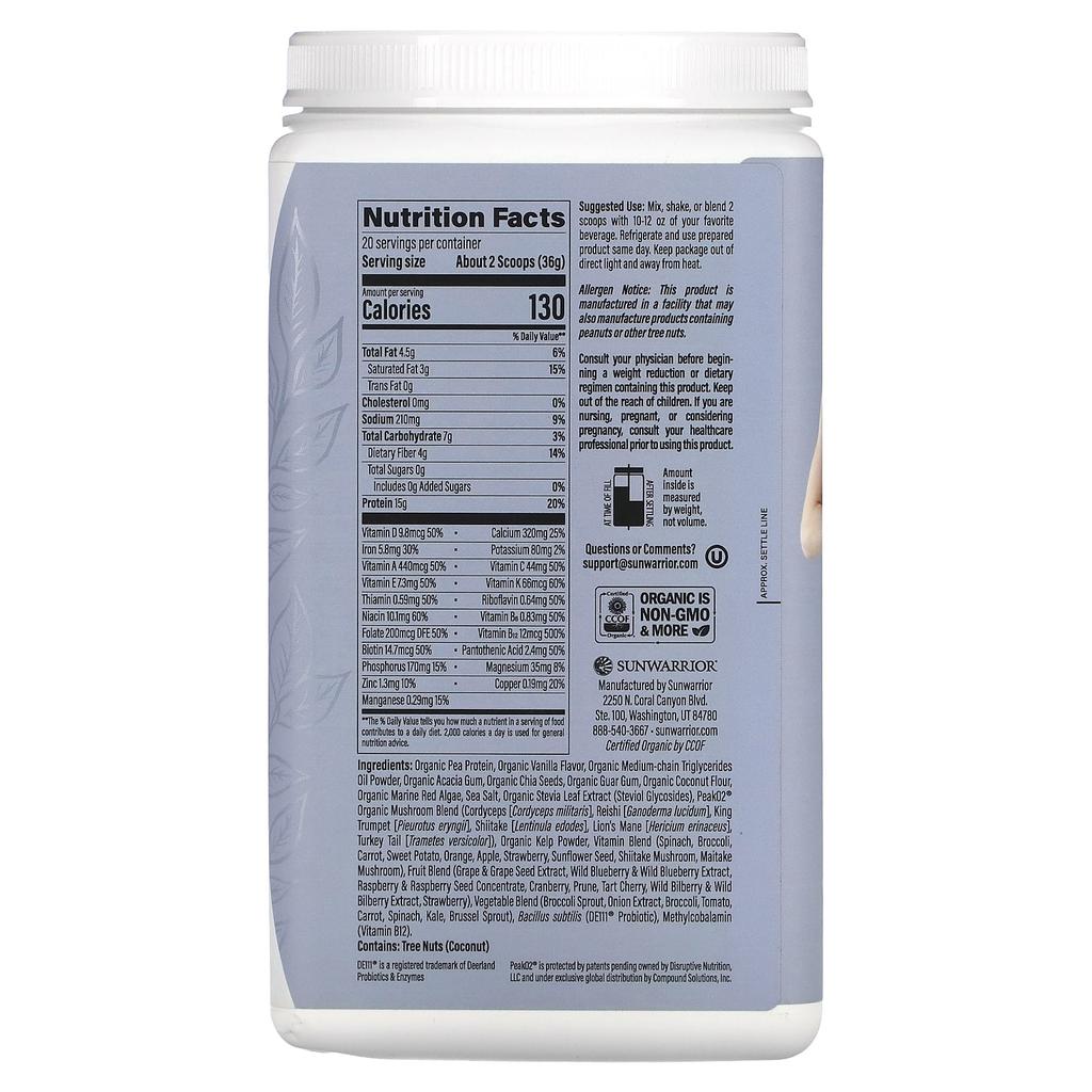Lean Superfood Shake, Vanilla, 720G (1.59Lb)