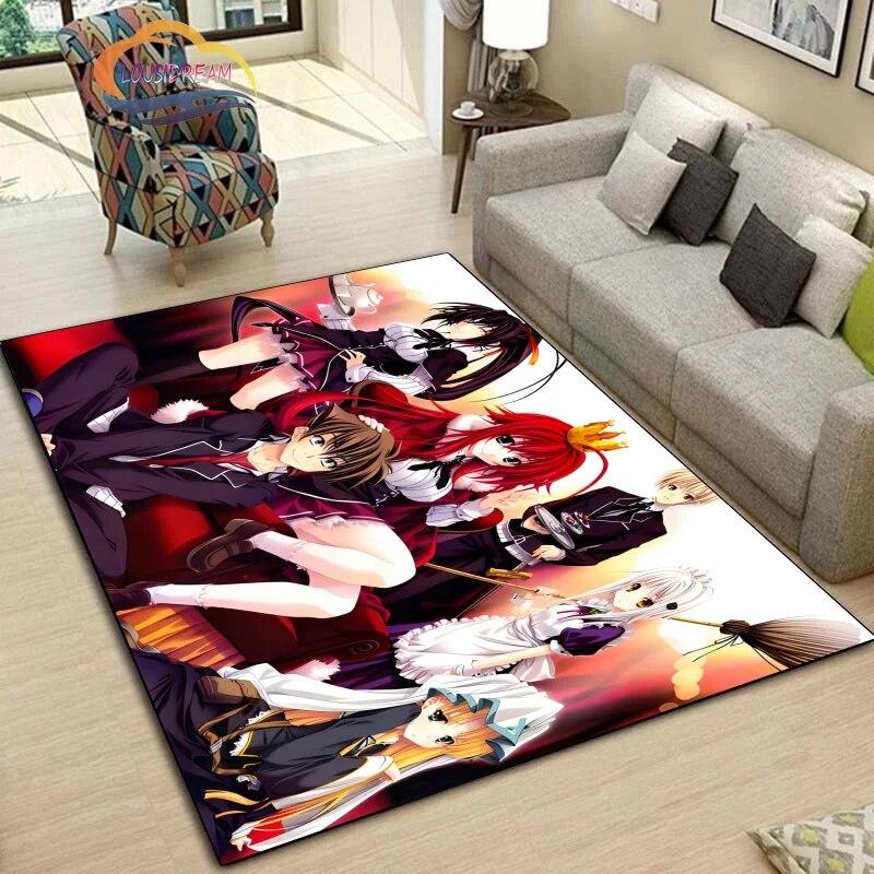 Ковер DxD для средней школы, милый сексуальный коврик с героями аниме для девочек, мультяшный ковер, большой декоративный нескользящий коврик в гостиной, для йоги для девочек