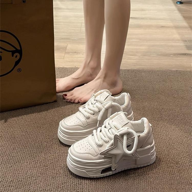 Кожаные Розовые Массивные Кроссовки На Платформе На Шнуровке Толстая Подошва Повседневная Обувь Женская Слипоны Модные Для Улицы Обувь Для Ходьбы