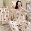 Ladies Three Piece Pajamas Women Printed Pajamas Home Sets Pajama Sets Cute Girls Homewear