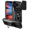 For iPhone 17 Pro Case PC+TPU Kickstand Phone Back Cover with Camera Slider