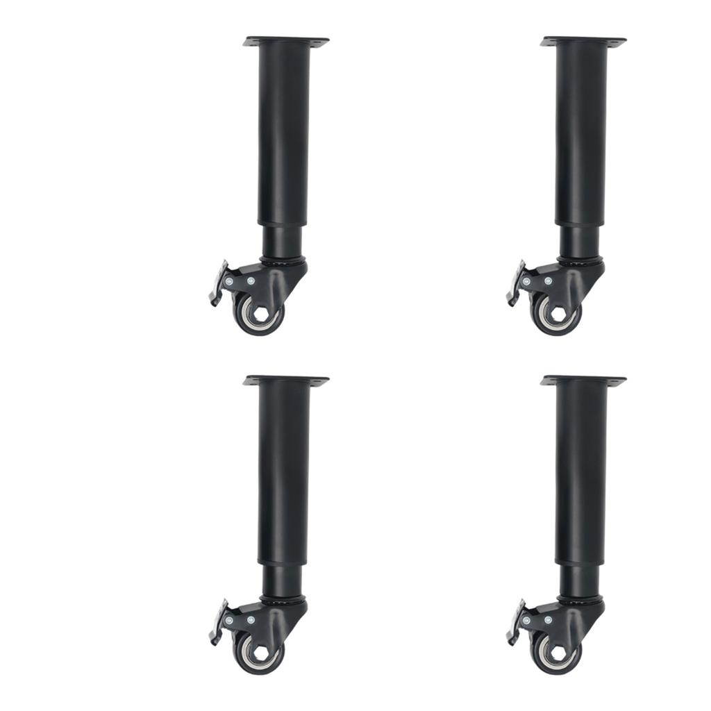 4 шт. Металлические регулируемые ножки для мебели Сверхпрочные сменные опорные ножки с поворотными колесиками Легко установить