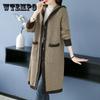 Knitted Hooded Cardigan Jacket for Women Loose and Thick Long Sweater Coat Over The Knee Cardigan for Women