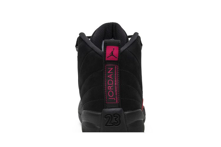 Kids' Sneakers Jordan 12 Retro Black Rush Pink (GS) Black/Dark Grey-Rush Pink