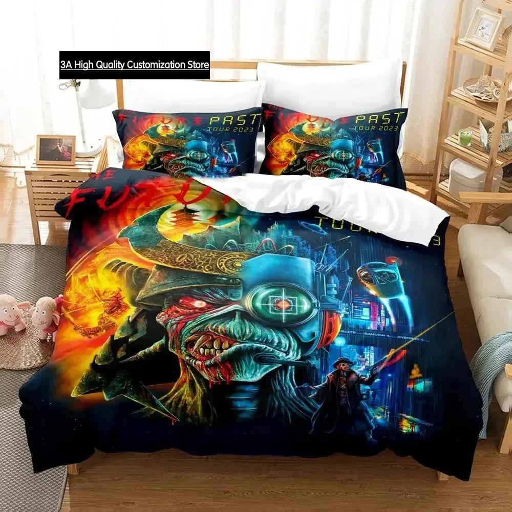 Iron Heavy Metal Maidens Bedding Set Duvet Cover Bed Set Quilt Cover Pillowcase Comforter King Queen Size Boys Adult Bedding Set
