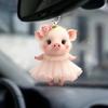 1 шт. 2D Милая подвеска для автомобиля в виде маленькой свиньи, подвеска для украшения зеркала заднего вида автомобиля, подвеска-брелок, подвеска для украшения дома