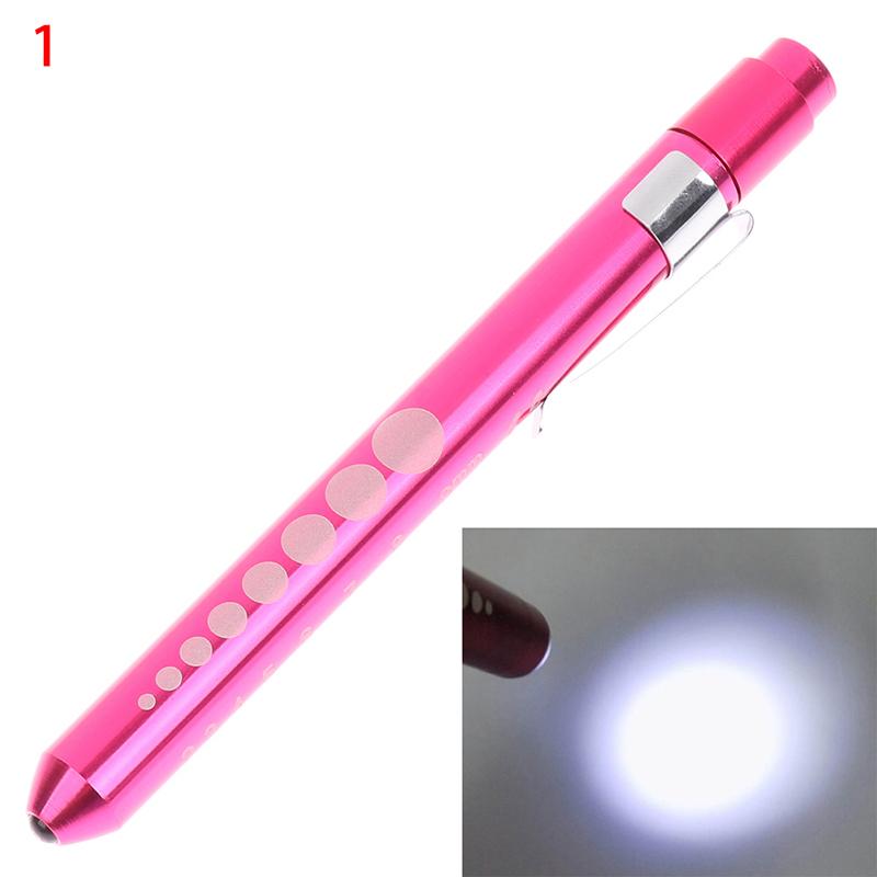 Led Flashlight Work Light First Aid Pen Light Torch Lamp Pupil Gauge Measurement