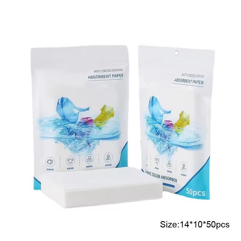 50 шт./пакет Таблетки для стирки Бумага для стирки Простыни для белья против пятен Антистресс Смешивание цветов Впитывание Аксессуары для стирки