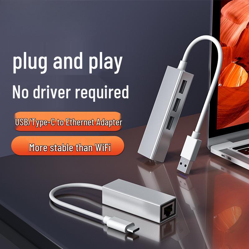 USB to RJ45 Gigabit Network Adapter, Type-C to Ethernet Cable Converter