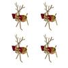 Christmas Reindeer Tealight Candle Holder Gold Iron Decoration for Table Window Versatile Christmas Holiday Decor