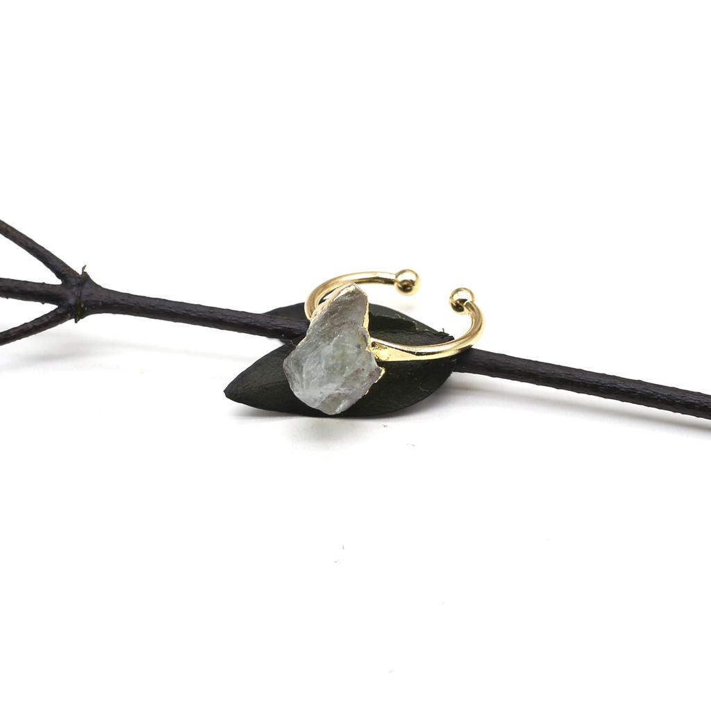 Women Open Ring Natural Stone Adjustable Irregular Ring For Fashion Women Jewelry Gifts