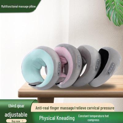 U-образная многофункциональная разминающая массажная подушка с подогревом и вибрацией