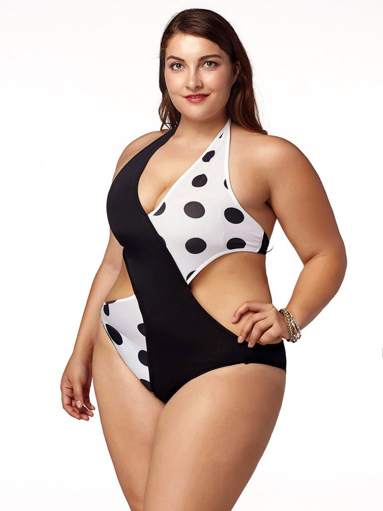 Plus size swimsuit XL slimming suit cutout sexy bikini Plus size swimsuit XL slimming suit cutout sexy bikini