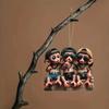 2D Acrylic Pendant Hanging Ornament with Lanyard Easy To Hang Cartoon Monkey Animal Xmas Tree Pendant Versatile Decoration