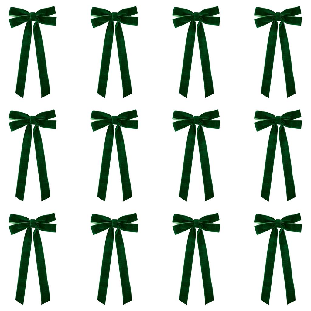 Украшение в виде банта для рождественской елки, Маленький бархатный бант для рождественской елки - Украшение для вечеринки, свадьбы, дома