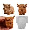 1 шт. 3D форма для свечи в виде яка, силиконовая форма, DIY, форма для ароматической свечи в виде животного, гипсовая, цементная форма, Рождественские украшения