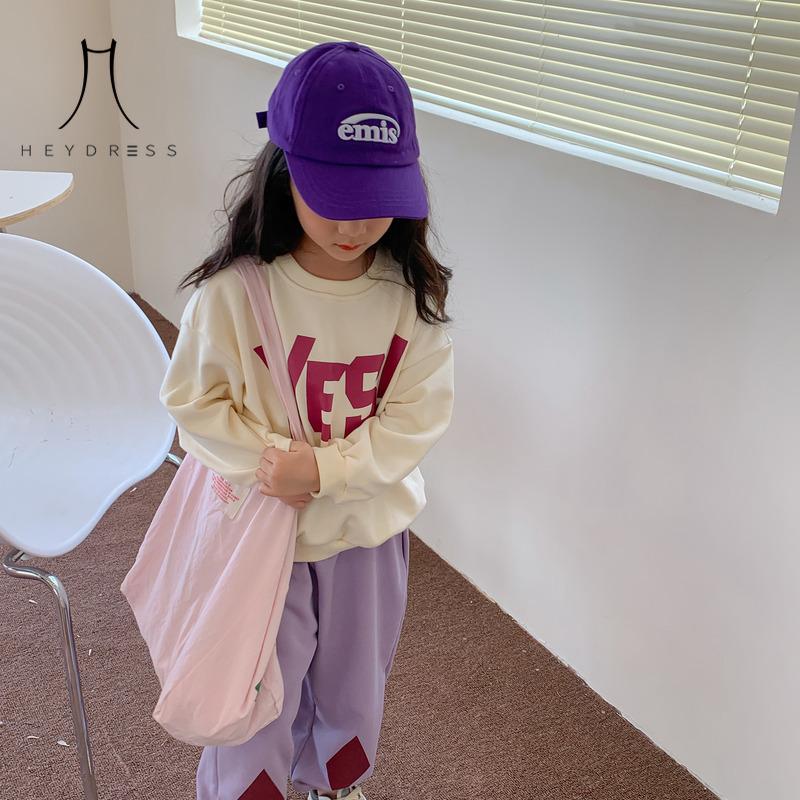 Children's Sweatshirt Spring Boys Girls Korean Round Neck Letter Sweetshirt Children's Long Sleeve Loose Top