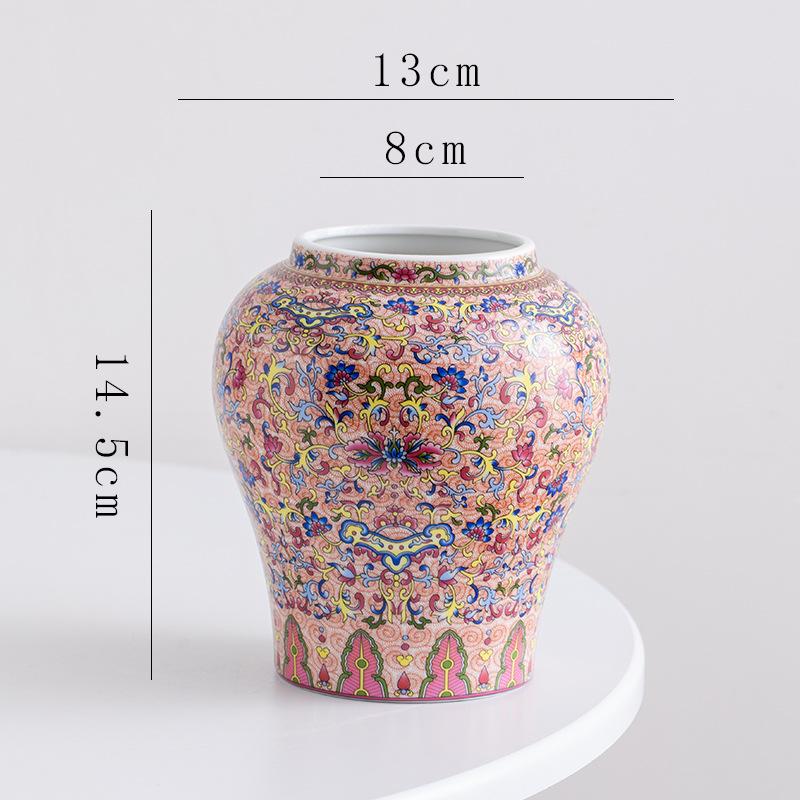 Китайская ретро сине-белая фарфоровая ваза для цветов Керамические поделки Горшок для цветов Настольное хранилище Банка Домашний декор