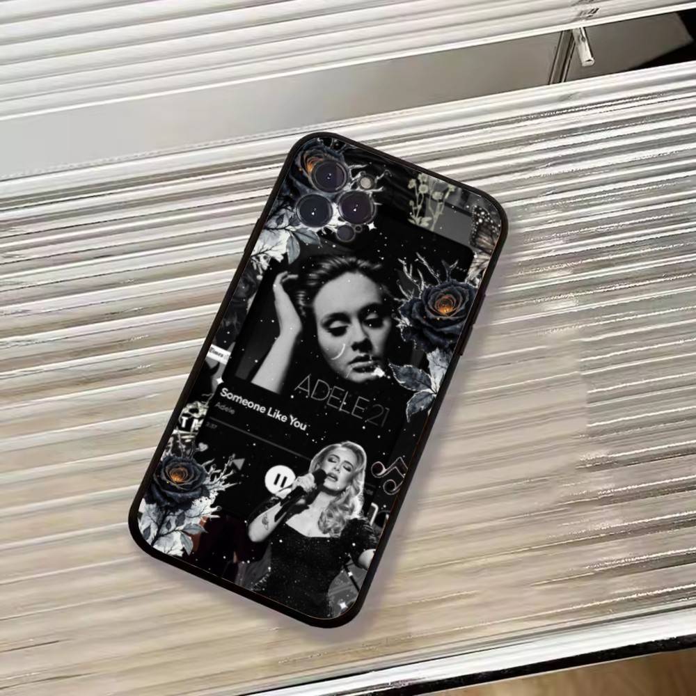Singer A-Adele Phone Case For iPhone 17,16,15,14,13,12,11 Plus,Pro Max,XS,Soft Silicone Black Cover