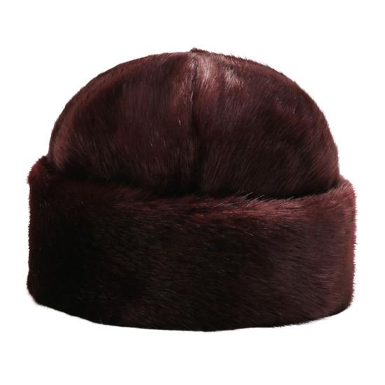 Winter Hat No Brim Ergonomic Keep Warm Padded Thickened Winter  Wear Imitation Mink Winter Head Plush President Hat for Outdoor
