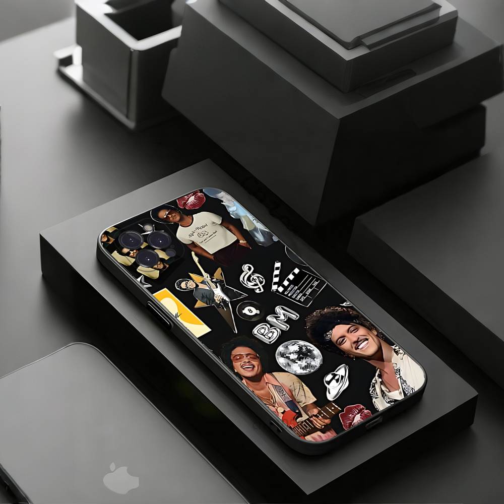Чехлы для телефона Singer B-Bruno Mars для iPhone 17 16 15 14 13 12 11 Pro Max Plus Роскошная защита камеры Пластик