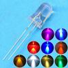 100pcs 5mm Transparent White Red Green Blue Pink Round Top Bright Emitting Diode Led 20000mcd 6000-6500k Light