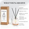 Non-Flaming Fragrance Diffuser, Flameless Sweet Orange Lemon Oil With Reed Diffuser Stick Home Room Air Freshener Decor 50ml