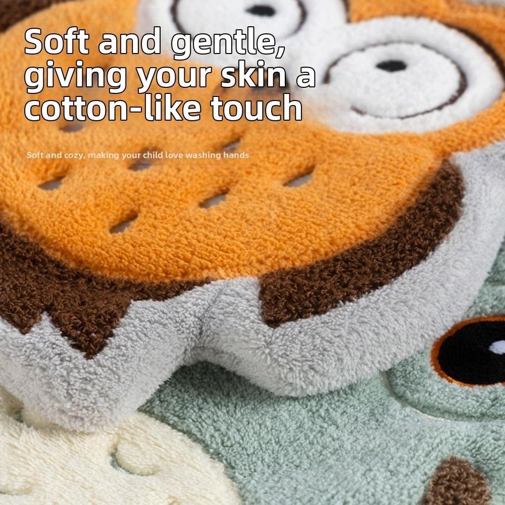 Hangable Kitchen Handkerchief Soft Cleaning Cloth High Quality Owl Hand Towels Kitchen Home