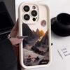 Закат Горный пик Снежный Применимо для iPhone15Pro Чехол для мобильного телефона 14Plus Apple 13Pro Индивидуальность 12 Мягкий x/xs
