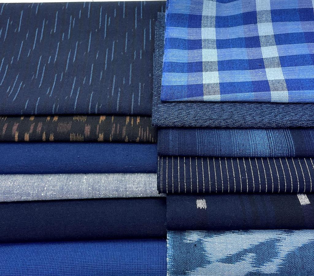 Kurume Kasuri Half Set Direct from Weaver 12 50cm x 8 Types Patterned 50cm x 4 Types Width (Basic / Types) Plain/Striped + 37-39cm