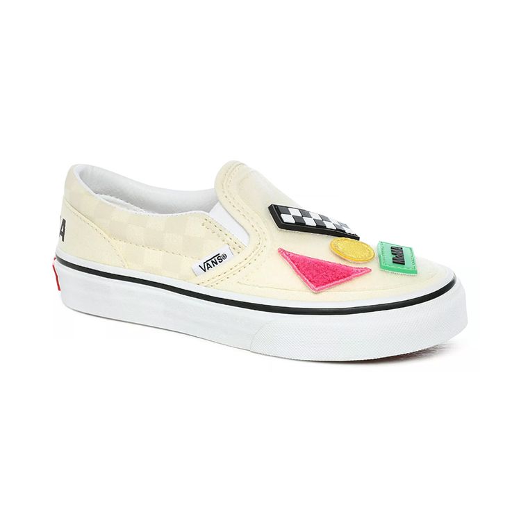 Vans MoMA X Серия слипонов Холщовые низкие детские кеды для скейтбординга Детские кроссовки Розовые VN0A4BUT0IC
