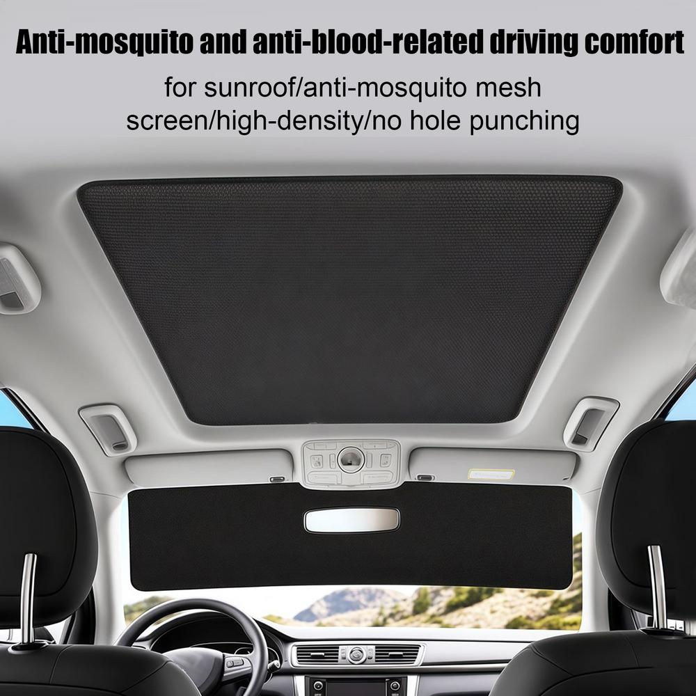 car Sunroof Cover Magnetic Breathable Car Sun Shade Anti-Fly Automotive Auxiliary Parts For Driving Sleeping Outdoor Camping