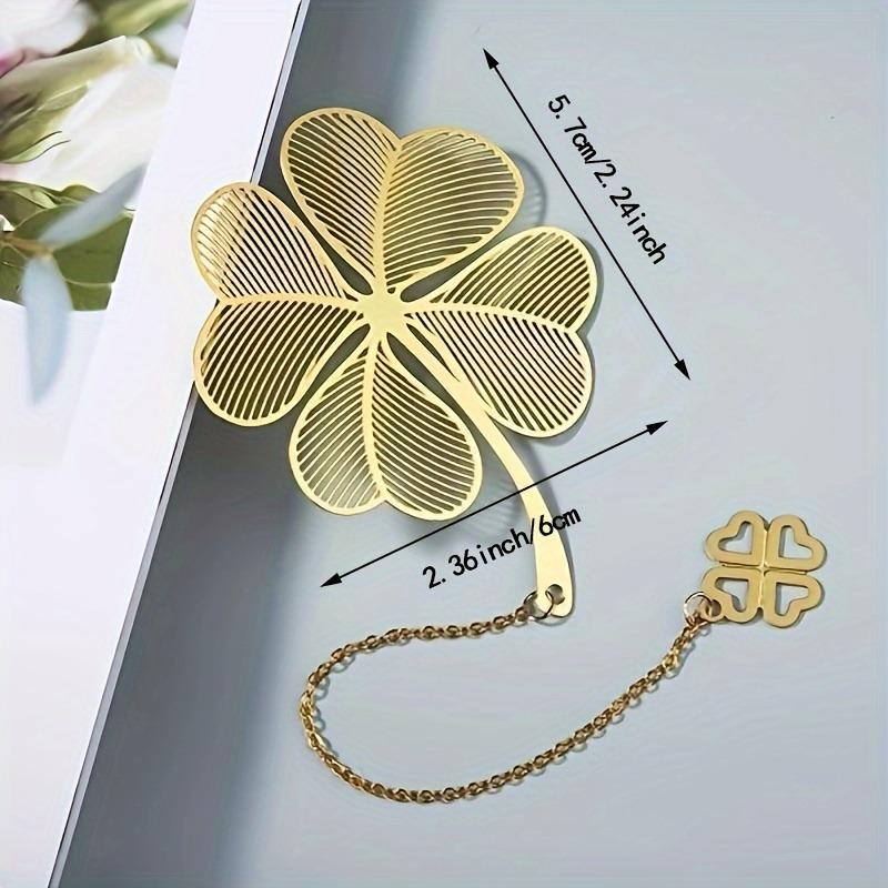 4 шт. Золотые полые металлические закладки с цепочками, Универсальный подарок для книголюбов, писателей, читателей, на день рождения, выпускной - Без перьев