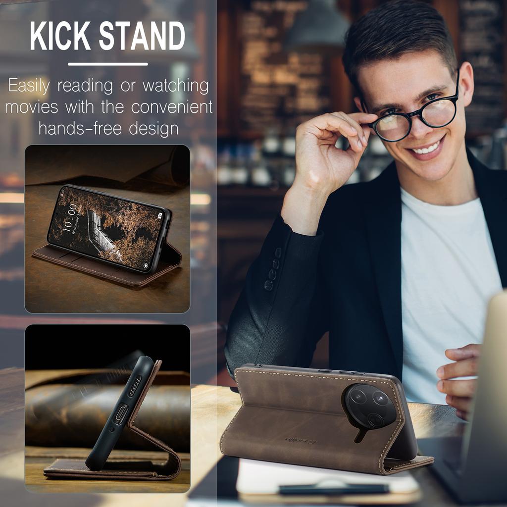 For Xiaomi Poco F7 Ultra 5G/Xiaomi Poco F7 Pro 5G Wallet Case CASEME 013 Series PU Leather Phone Cover Stand