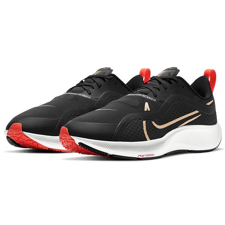 Nike Air Zoom Pegasus 37 Shield Black Gold Мужские кроссовки Ярко-малиновые белые DJ3271-061